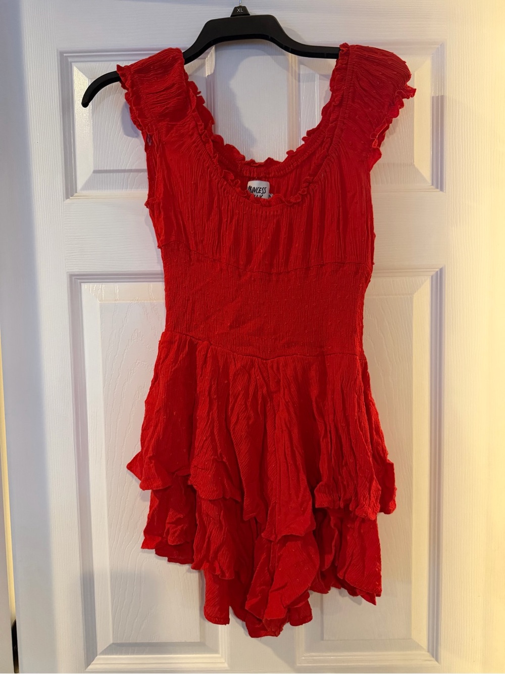 Princess Polly Red Ruffled Sleeveless Tunic